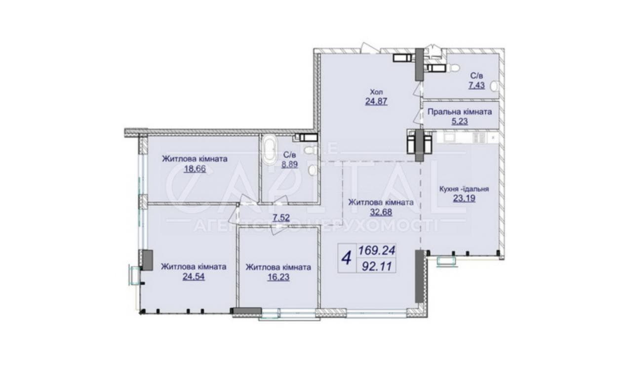Продажа 4 комн. квартира, Андрія Верхогляда, ID: 3159163053