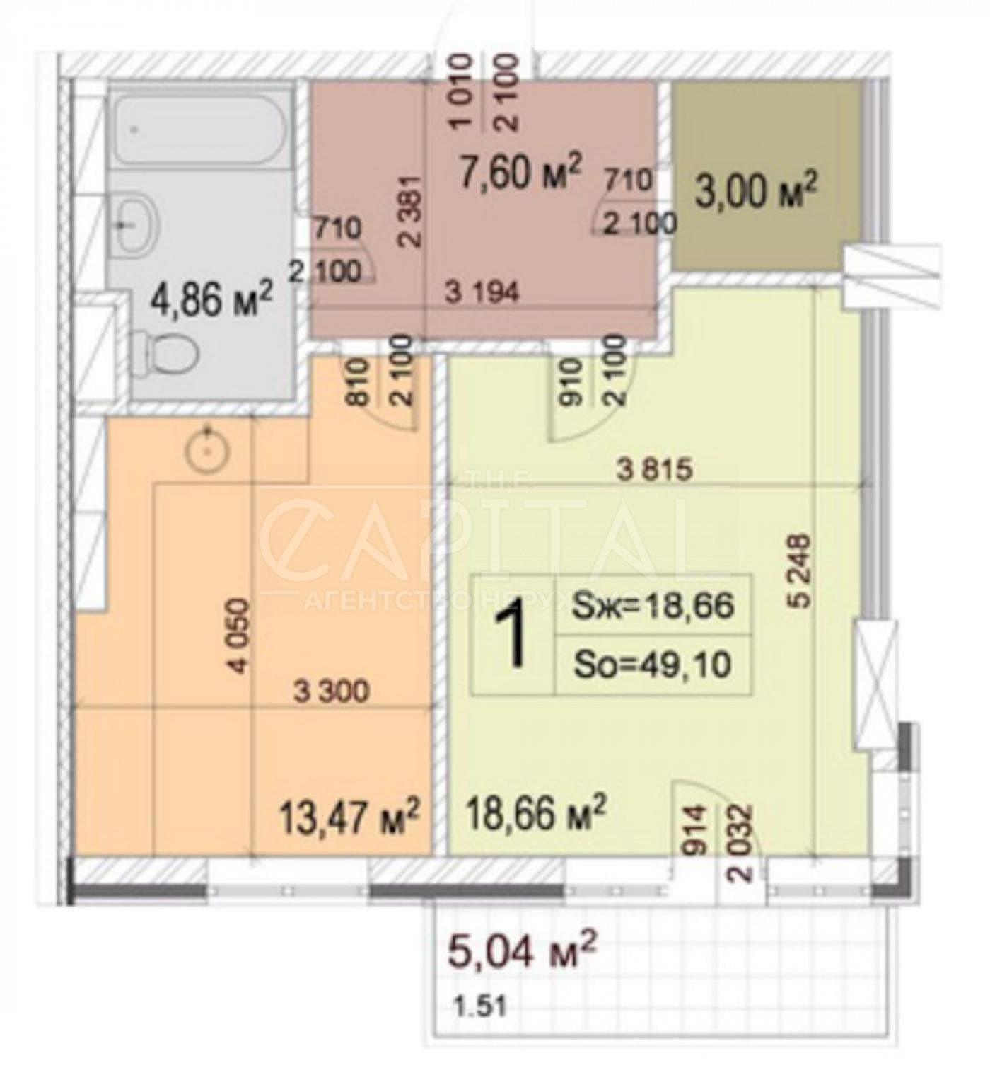 Продажа 1 комн. квартира, Драгомирова, ID: 315917345553